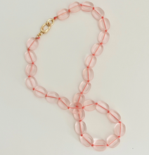 Load image into Gallery viewer, Matte Edge Glass Bead Necklace