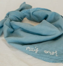 Load image into Gallery viewer, Organic Cotton Embroidered Bandana