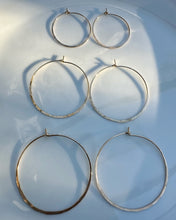 Load image into Gallery viewer, Gold Hammered Hoop Earrings