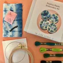 Load image into Gallery viewer, Cyanotype Botanicals Embroidery Kit