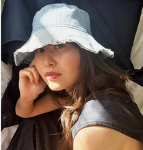 Load image into Gallery viewer, Repurposed Denim Bucket Hat