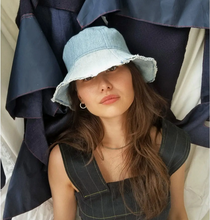 Load image into Gallery viewer, Repurposed Denim Bucket Hat