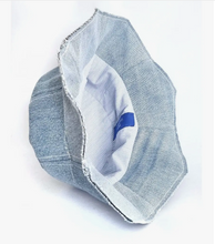 Load image into Gallery viewer, Repurposed Denim Bucket Hat
