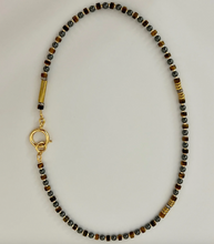 Load image into Gallery viewer, Tigers Eyes and Hematite Necklace