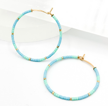 Load image into Gallery viewer, Summer Beaded Hoops