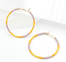 Load image into Gallery viewer, Summer Beaded Hoops