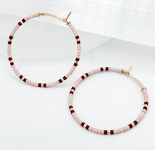 Load image into Gallery viewer, Summer Beaded Hoops