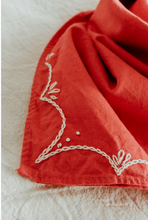 Load image into Gallery viewer, Organic Cotton Embroidered Bandana