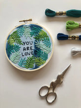 Load image into Gallery viewer, Cyanotype Botanicals Embroidery Kit