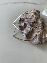 Load image into Gallery viewer, Hammered Petal Hoop Earrings