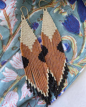 Load image into Gallery viewer, Hand Beaded Desert Moon Earring