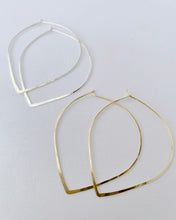 Load image into Gallery viewer, Hammered Petal Hoop Earrings