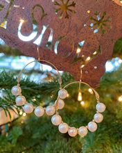 Load image into Gallery viewer, Pearl Hinge Hoop Earrings