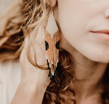 Load image into Gallery viewer, Hand Beaded Desert Moon Earring