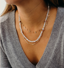 Load image into Gallery viewer, Sequin and Fringe Charm Necklace