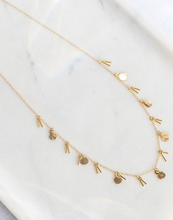 Load image into Gallery viewer, Sequin and Fringe Charm Necklace