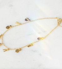 Load image into Gallery viewer, Sequin and Fringe Charm Bracelet