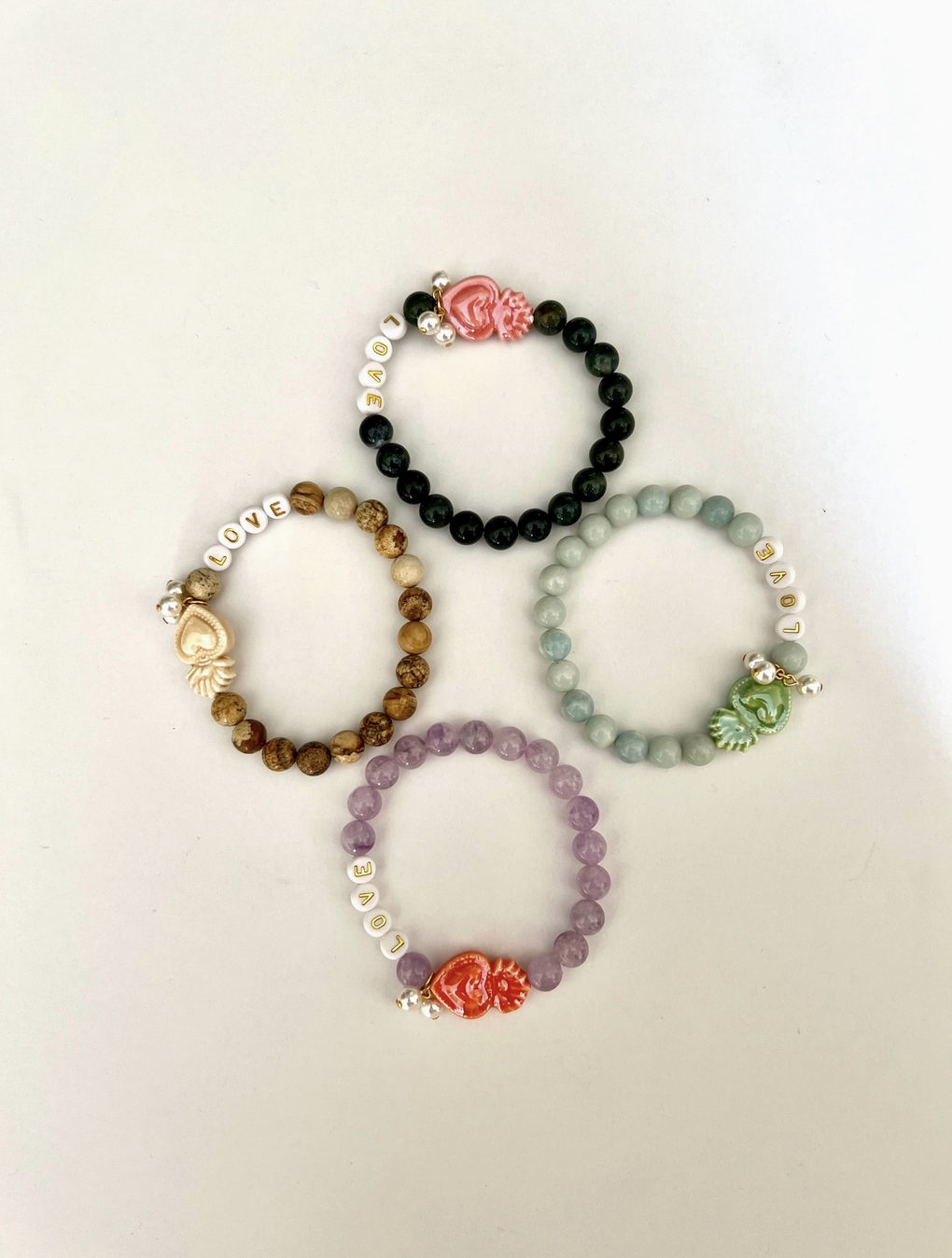 Love Charm Natural Stone Bracelet
