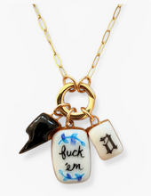 Load image into Gallery viewer, Charm Holder Paper Clip Chain Necklace

