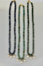 Load image into Gallery viewer, Natural Stone Beaded Necklace with Pearl
