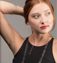 Load image into Gallery viewer, Hammered Half-Moon Earring

