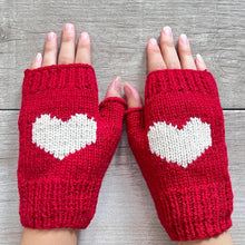 Load image into Gallery viewer, Heart Fingerless Gloves

