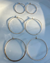 Load image into Gallery viewer, Gold Hammered Hoop Earrings
