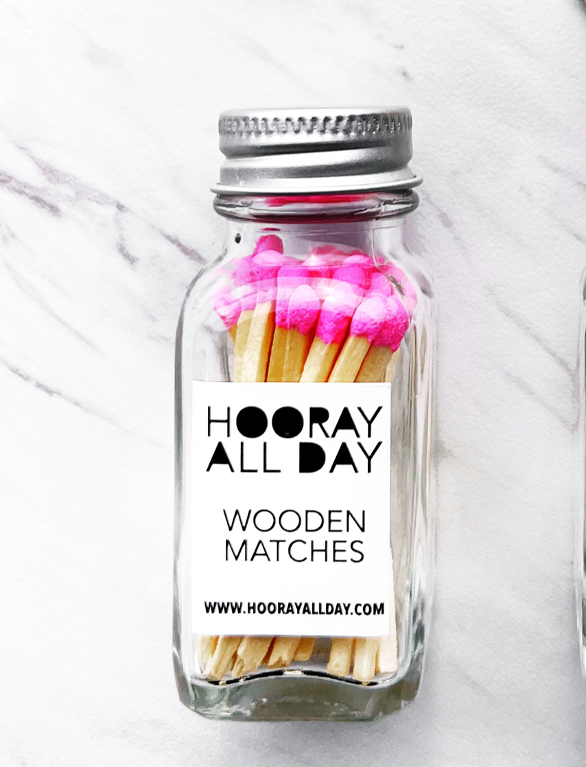 Matches in Little Glass Bottle