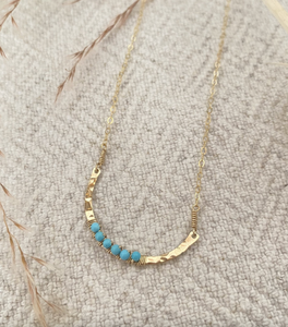 Goldie Arch Turquoise Necklace