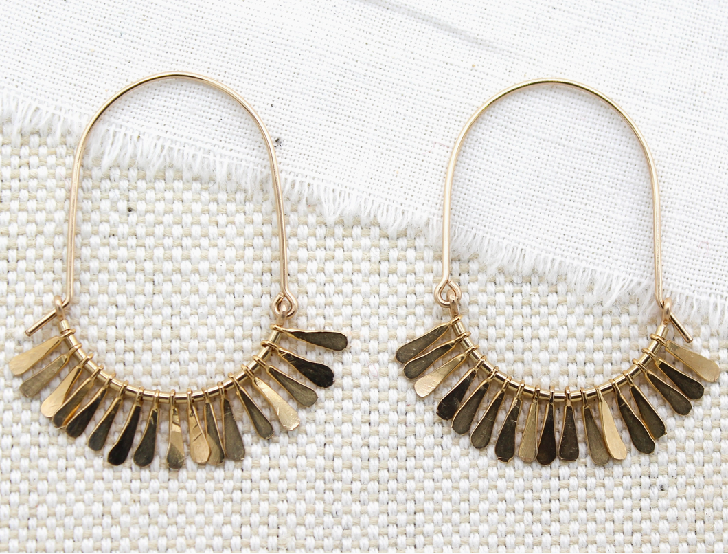 Oblong Fringe Earring