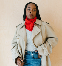 Load image into Gallery viewer, Merino Wool Triangle Scarf
