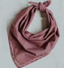 Load image into Gallery viewer, Organic Cotton Embroidered Bandana
