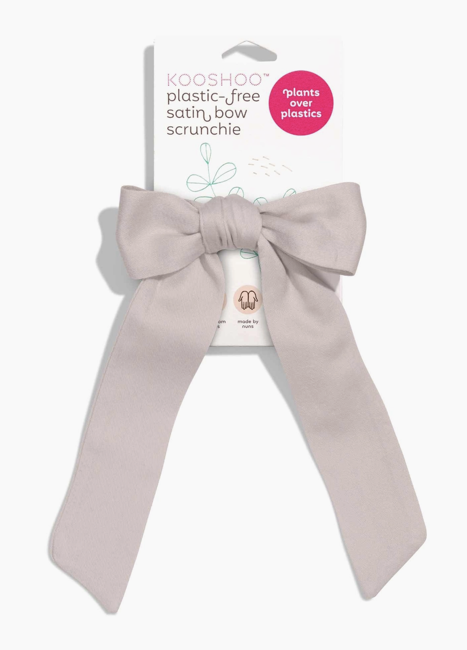 Organic Cotton Satin Bow Scrunchie
