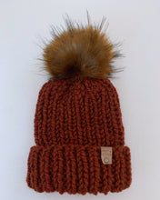 Load image into Gallery viewer, Hand Knit Wool Blend Cuffed Beanie
