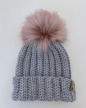 Load image into Gallery viewer, Hand Knit Acrylic Cuffed Beanie

