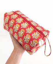 Load image into Gallery viewer, Hand Printed Makeup Bag
