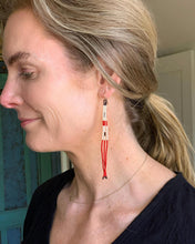 Load image into Gallery viewer, Hand Beaded Tinsy Duster Earrings
